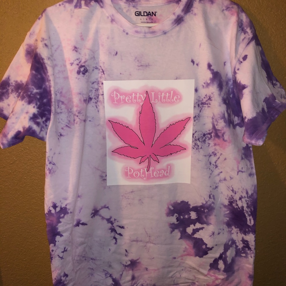 Purple and pink tie dye shirt